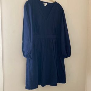 EUC J.Crew Navy Dress with Long Sleeves - Size Medium